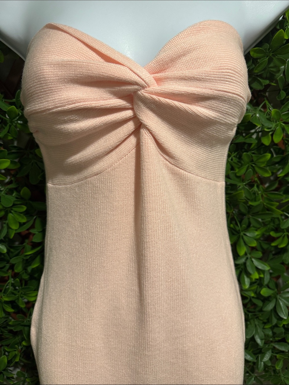 NWT- Pink Strapless Twist-Front Dress - Picture 5 of 12